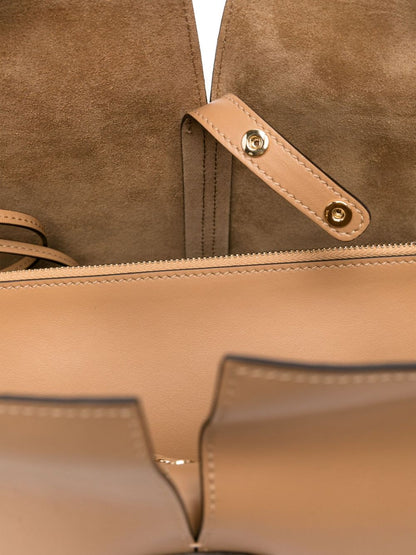 Tod'S Camel Leather Shopping Bag