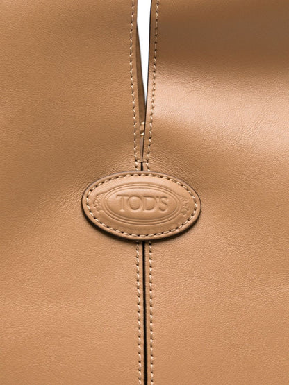 Tod'S Camel Leather Shopping Bag