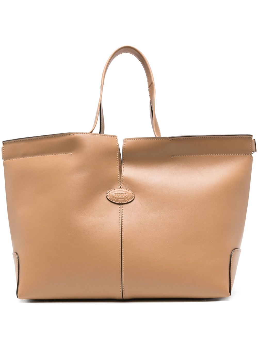 Tod'S Camel Leather Shopping Bag