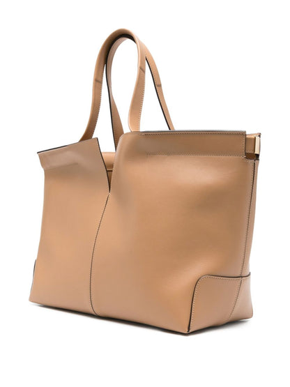 Tod'S Camel Leather Shopping Bag