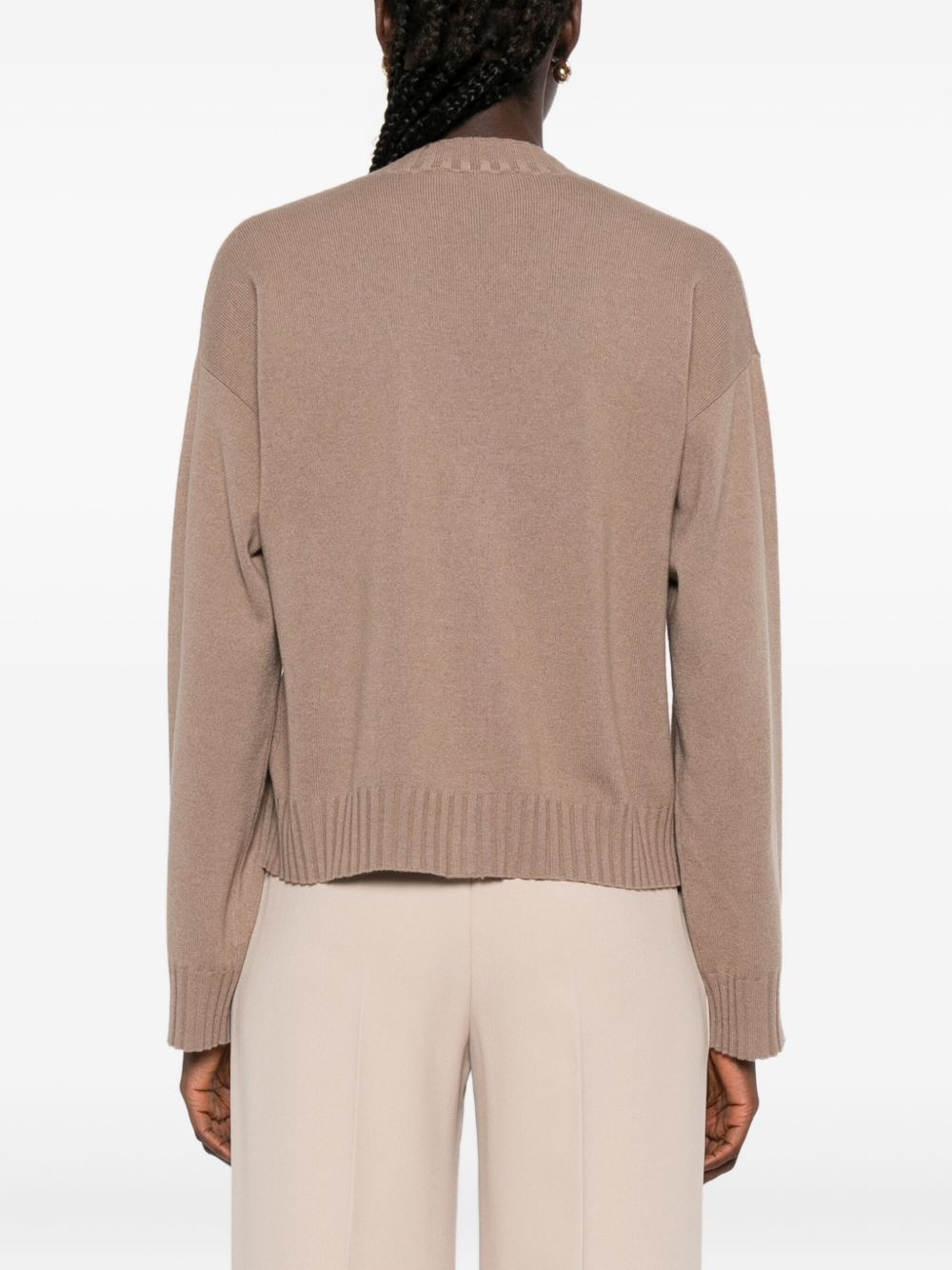 Fabiana Filippi Brown V‑Neck Sweater