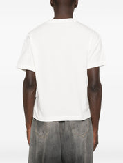 Palm Angels T-shirts and Polos White cotton crewneck