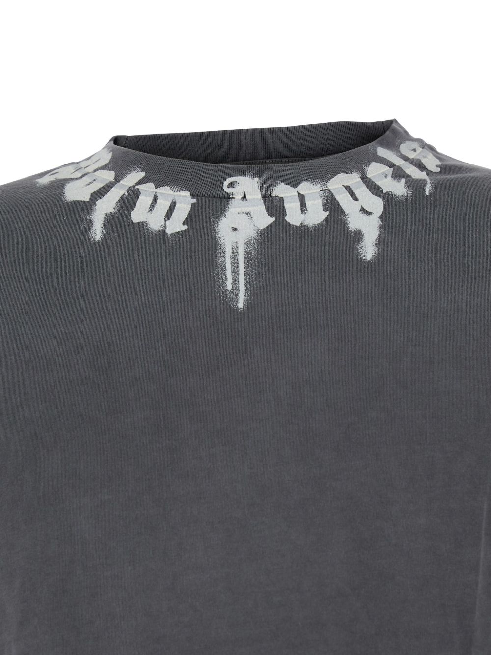 Palm Angels T-shirts and Polos Grey cotton logo tee