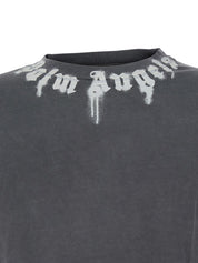 Palm Angels T-shirts and Polos Grey cotton logo tee