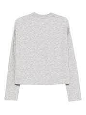 Ami Paris Sweaters Light Grey cotton crewneck
