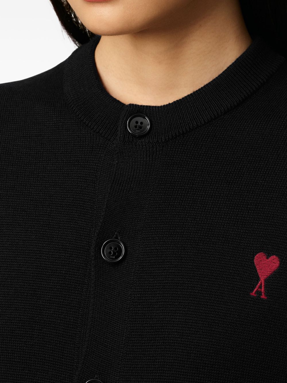 Pulls Ami Paris Cardigan en laine noire