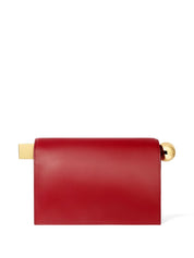 Jacquemus La Pochette Rond Carré clutch in red leather