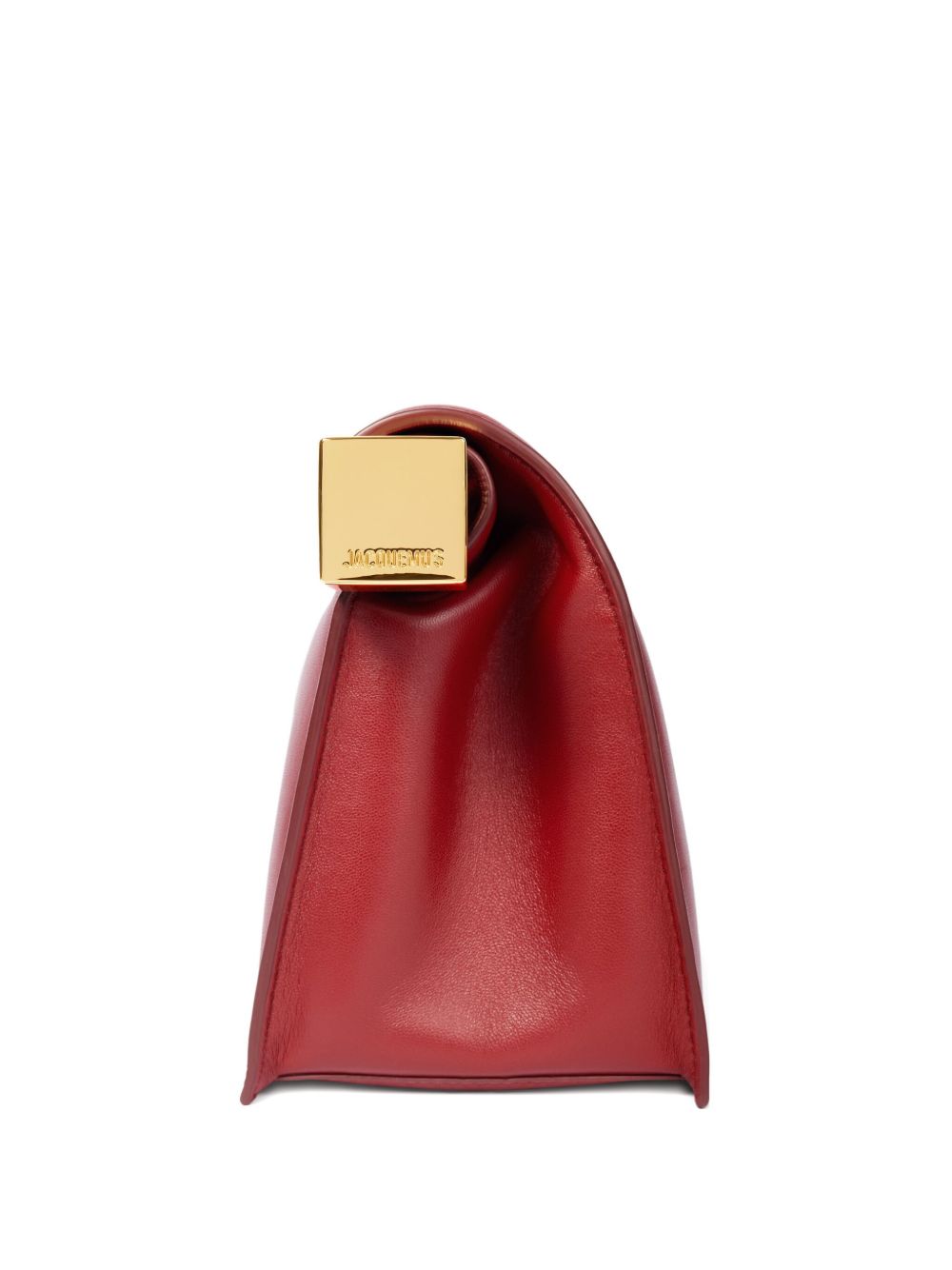 Jacquemus La Pochette Rond Carré clutch in red leather