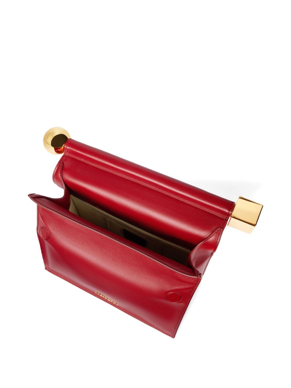 Jacquemus La Pochette Rond Carré clutch in red leather
