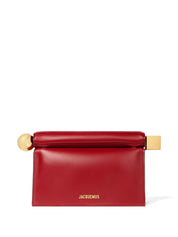 Jacquemus La Pochette Rond Carré clutch in red leather