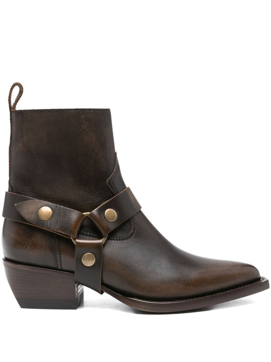 Golden Goose Boots — Silk & Nylon Debbie Leather Boots
