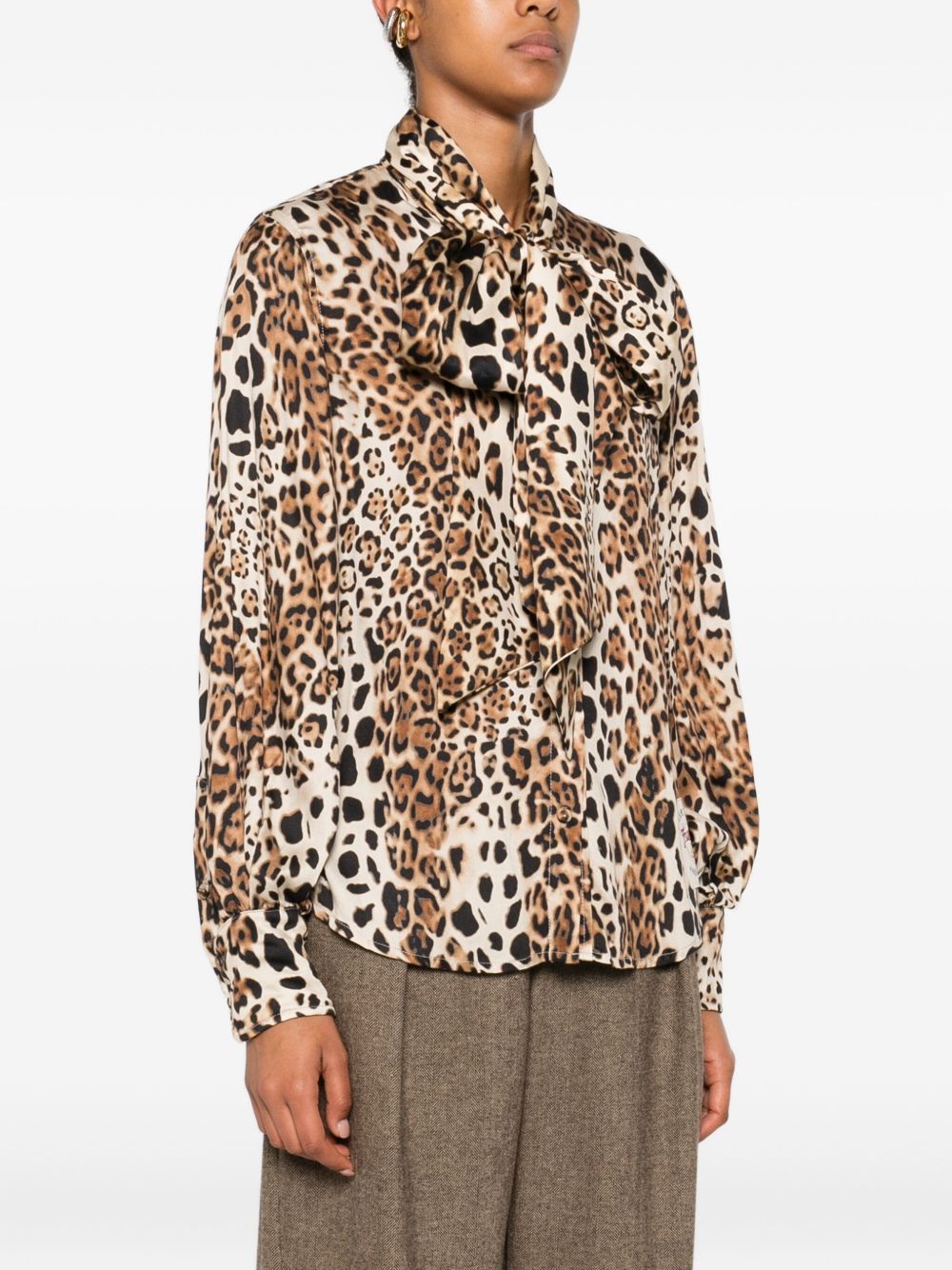 Front Street Shirts Brown leopard print