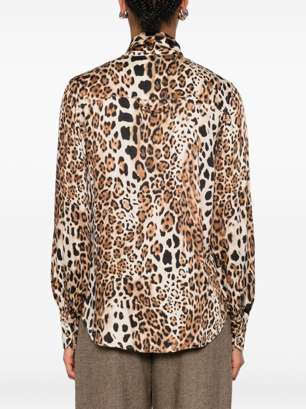 Front Street Shirts Brown leopard print