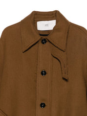 Ami Paris Coats Brown wool coat
