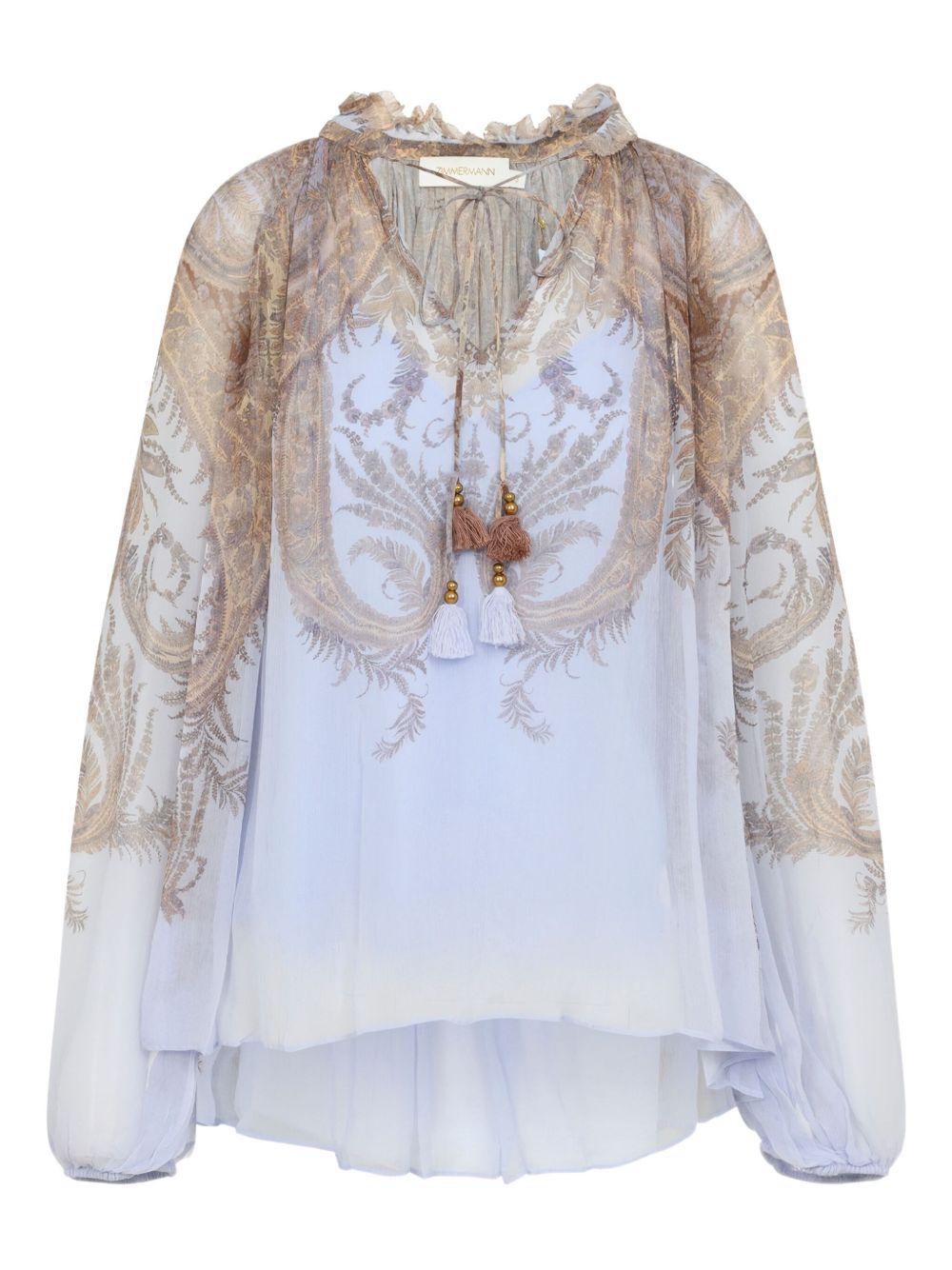 Zimmermann Shirts Lilac with paisley print