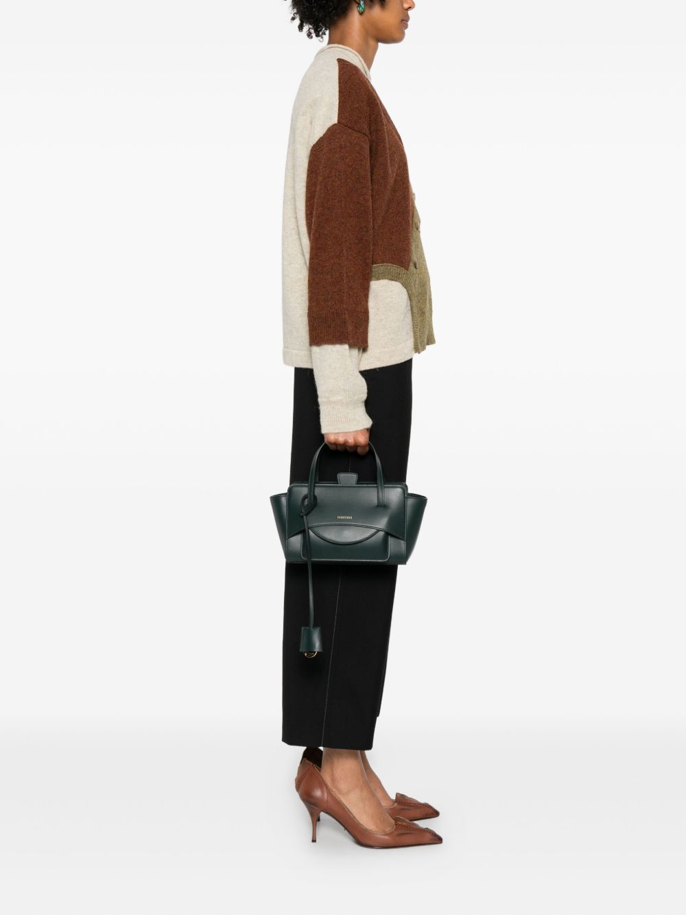 Petit sac fourre-tout à logo imprimé HIDESINS en cuir de veau