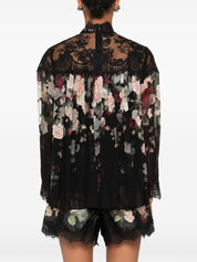 Zimmermann Shirts Black with rose print
