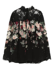 Zimmermann Shirts Black with rose print