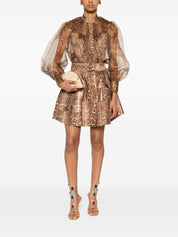 Zimmermann Skirts Brown belted snakeskin print