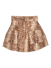 Zimmermann Skirts Brown belted snakeskin print