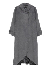 Manteaux Emporio Armani gris à col montant