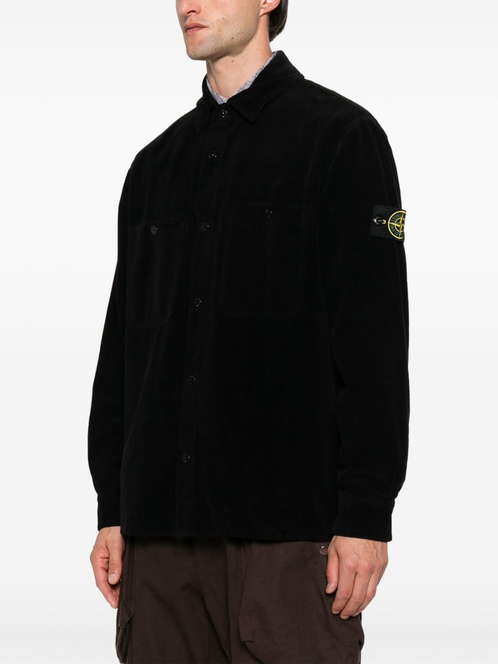 Stone Island Black Long Sleeve Shirt