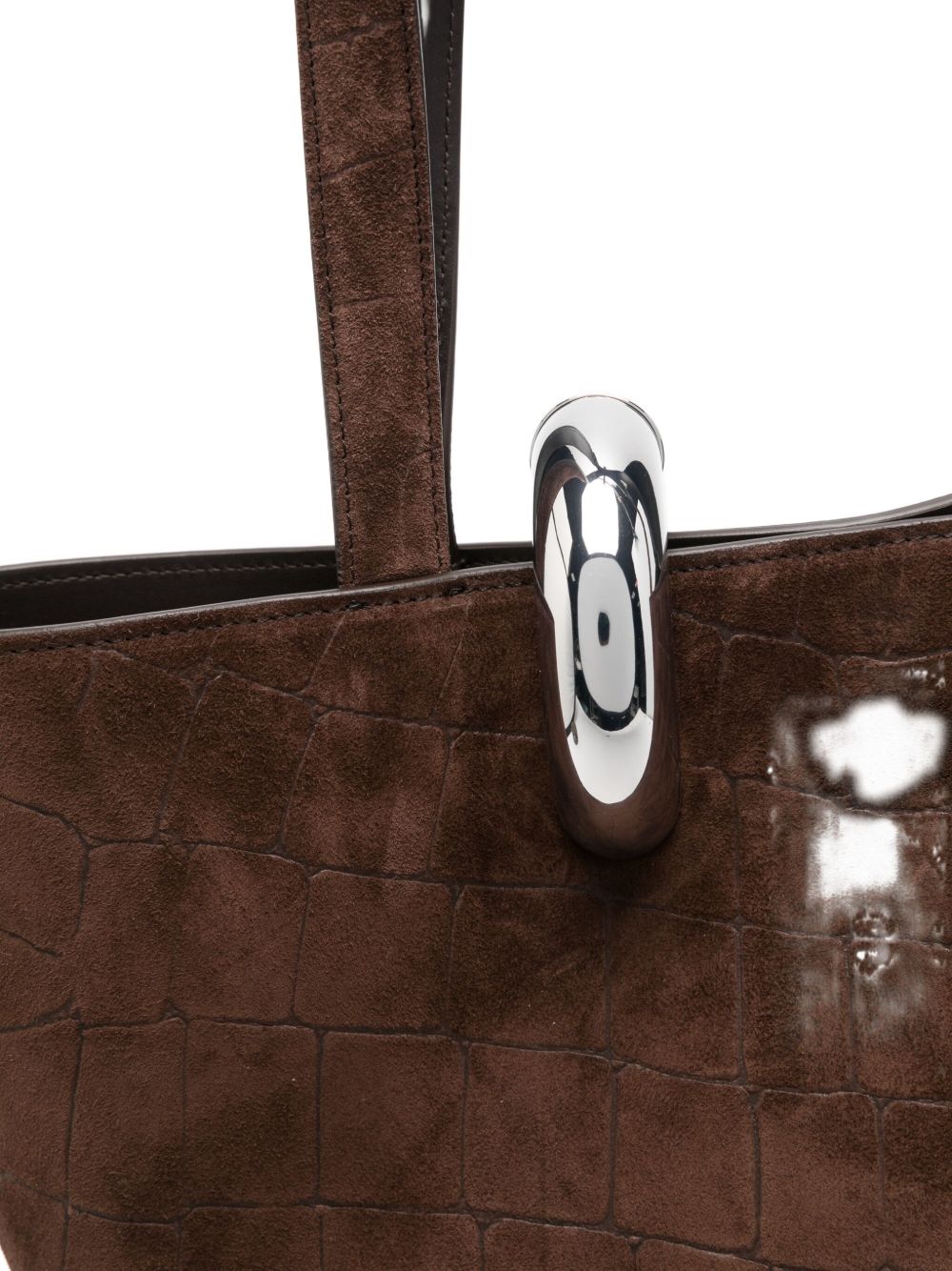 Jacquemus brown suede bucket bag — Le Bambola Moyen