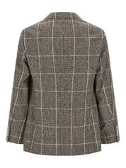 Brunello Cucinelli Jackets Brown wool check