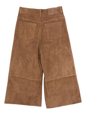 Ami Paris Trousers in Brown Suede