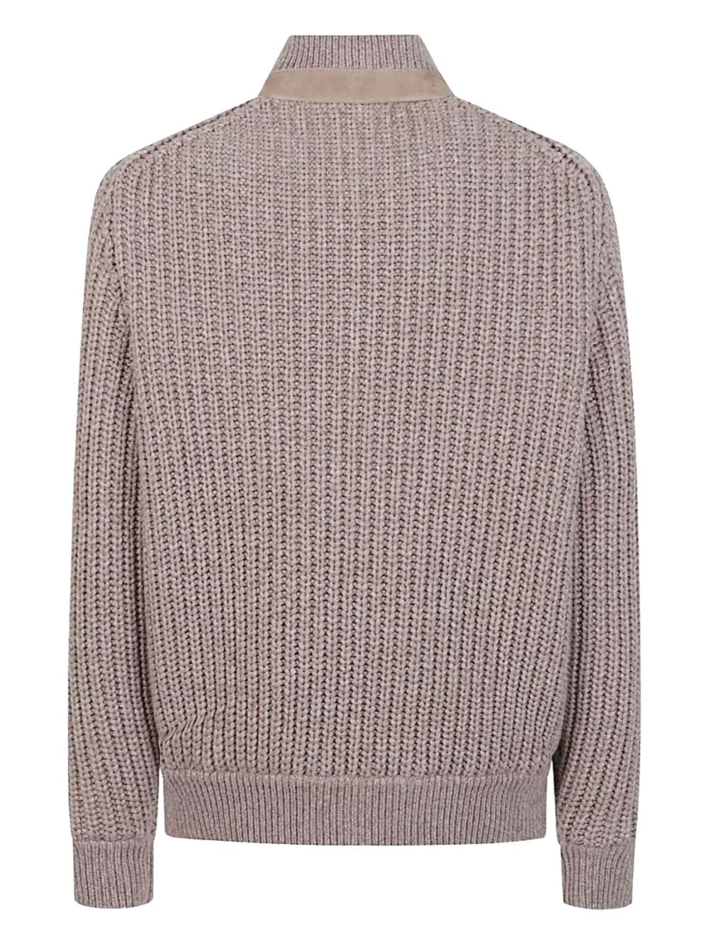 Brunello Cucinelli Coats Beige suede bomber jacket