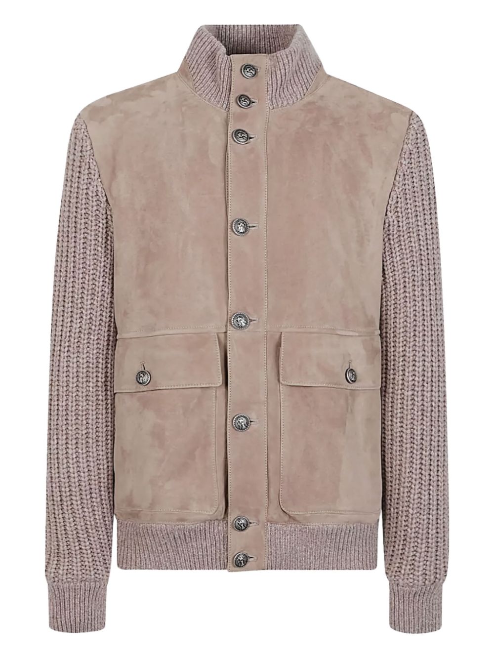 Brunello Cucinelli Coats Beige suede bomber jacket