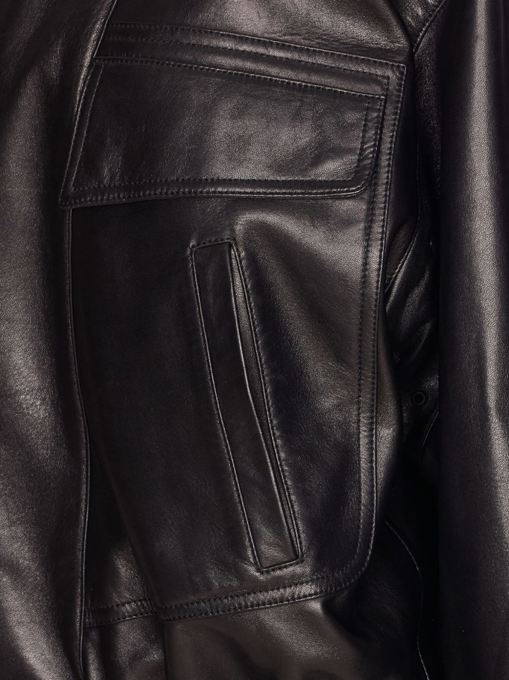 Saint Laurent Jackets in Black Lambskin Leather