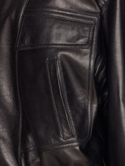 Saint Laurent Jackets in Black Lambskin Leather