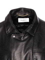 Saint Laurent Jackets in Black Lambskin Leather