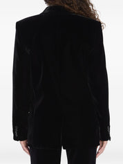 Chaquetas Saint Laurent de terciopelo negro con doble botonadura