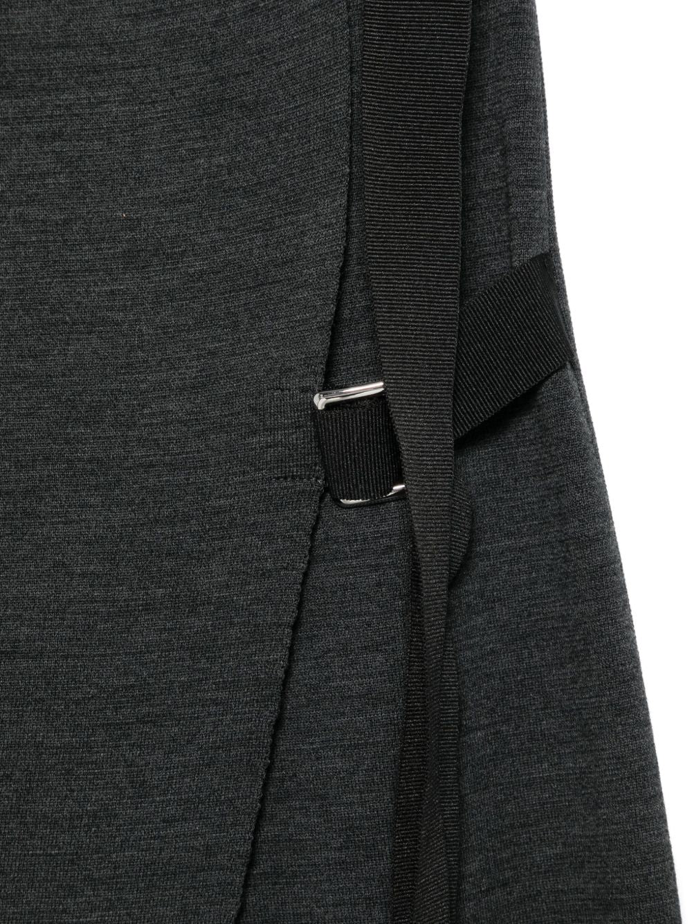 MRZ Skirts Grey wool wrap midi skirt