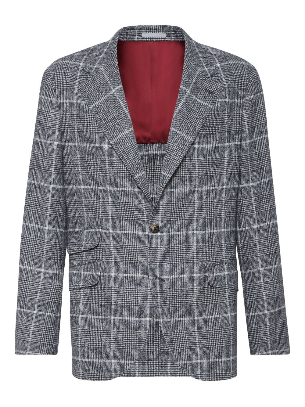 Brunello Cucinelli Jackets Blue wool deconstructed jacket