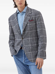 Brunello Cucinelli Jackets Blue wool deconstructed jacket