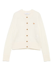 Maison Kitsuné Beige Wool Sweater — Embroidered Fox Detail
