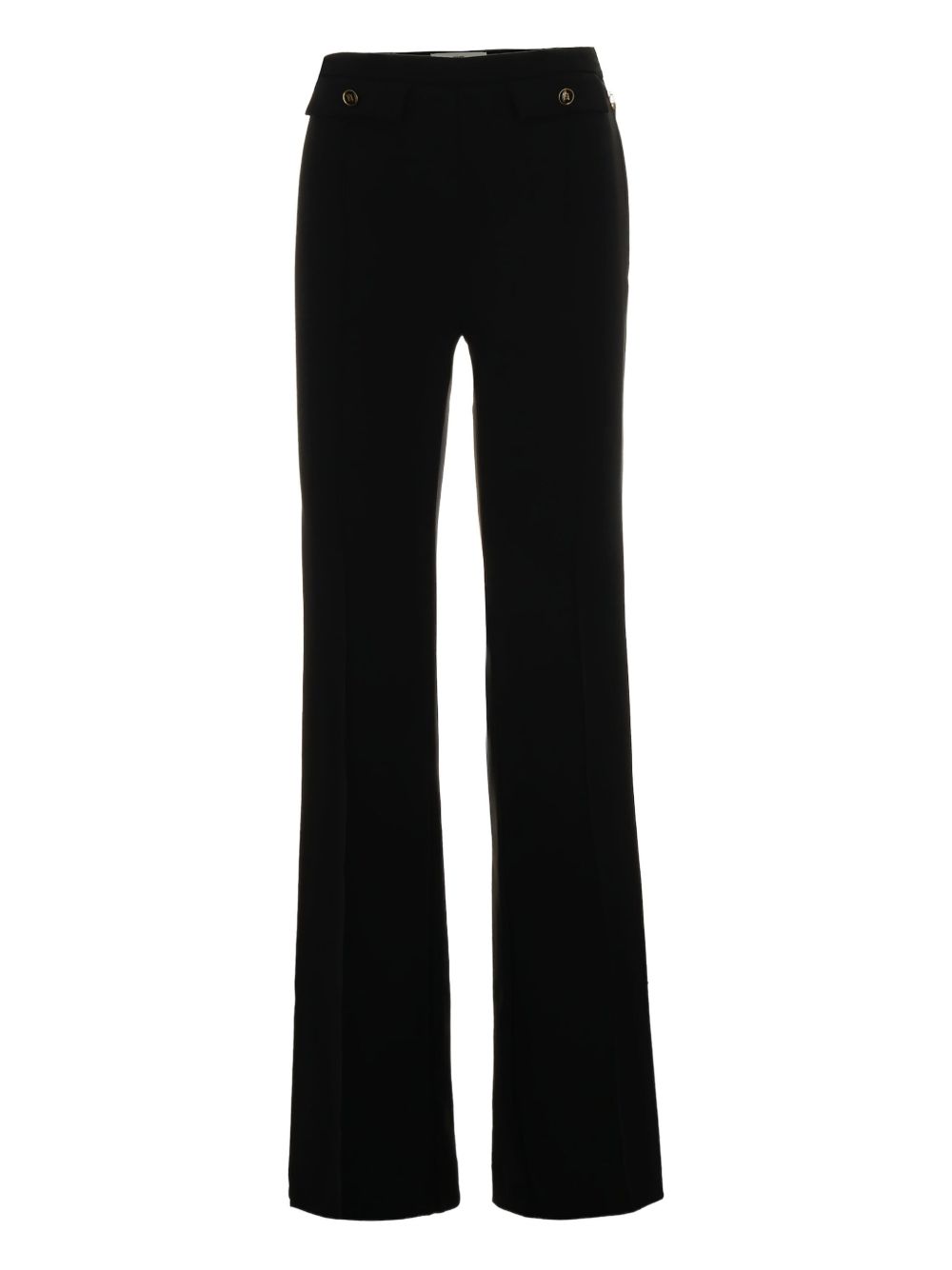 Elisabetta Franchi Black Flared-Hem Trousers