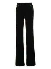 Elisabetta Franchi Black Flared-Hem Trousers