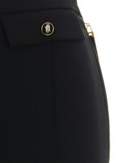 Elisabetta Franchi Black Flared-Hem Trousers