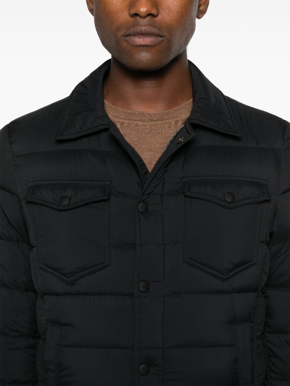 Herno Black Coat for Men