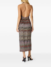 Vestidos Missoni Halter con lentejuelas multicolor