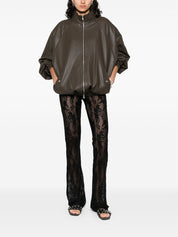 Norma Kamali Trousers Black — Lace Skinny Trousers