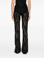 Norma Kamali Trousers Black — Lace Skinny Trousers