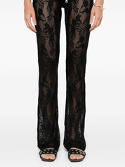 Norma Kamali Trousers Black — Lace Skinny Trousers