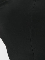 Norma Kamali Black Silk‑Nylon Turtle‑Neck Sweater