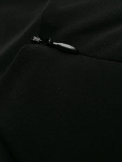 Norma Kamali Black Silk‑Nylon Turtle‑Neck Sweater