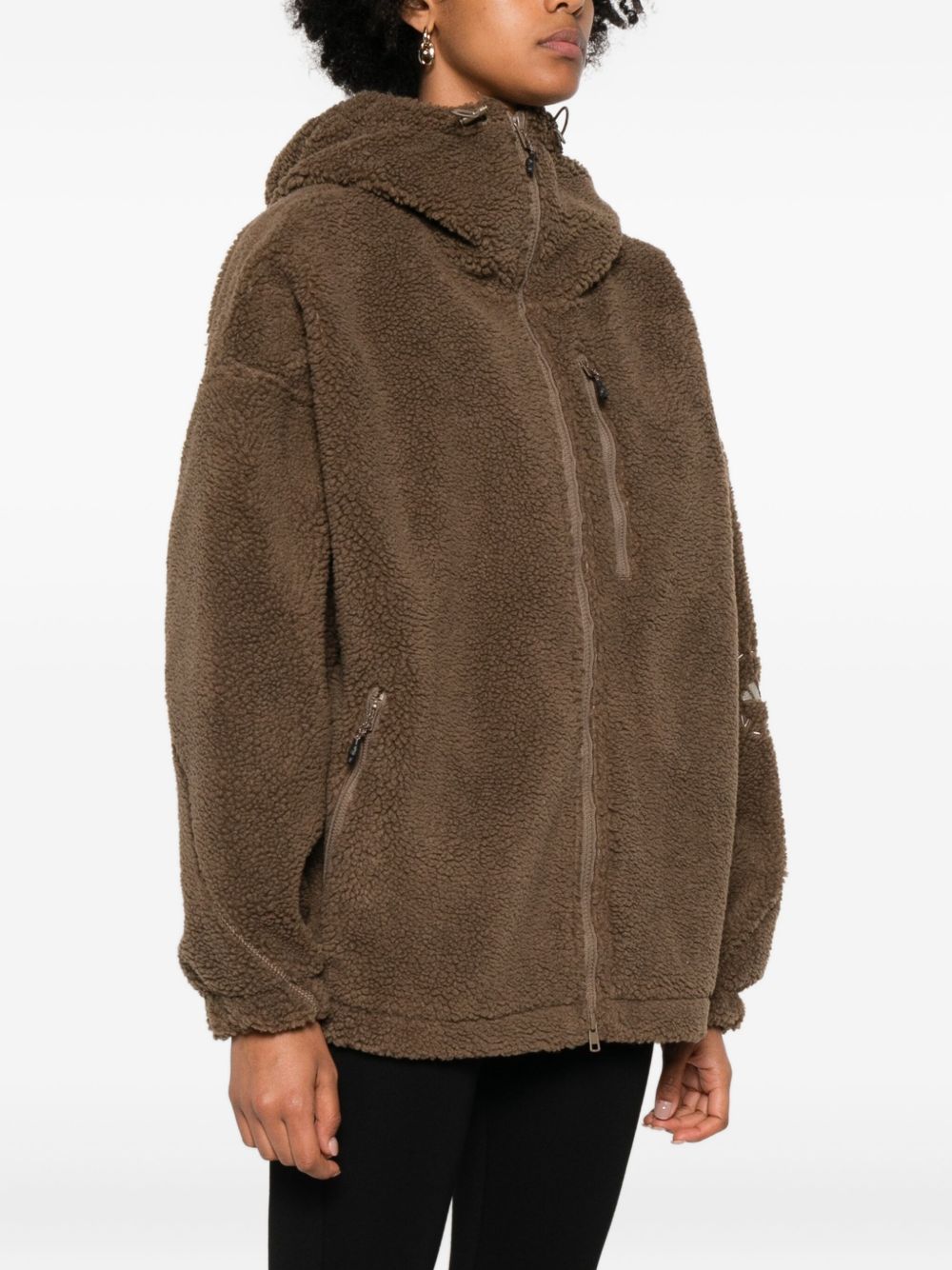 Adidas By Stella McCartney Sweaters Brown hooded track top